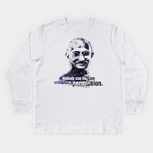 Gandhi quote Kids Long Sleeve T-Shirt